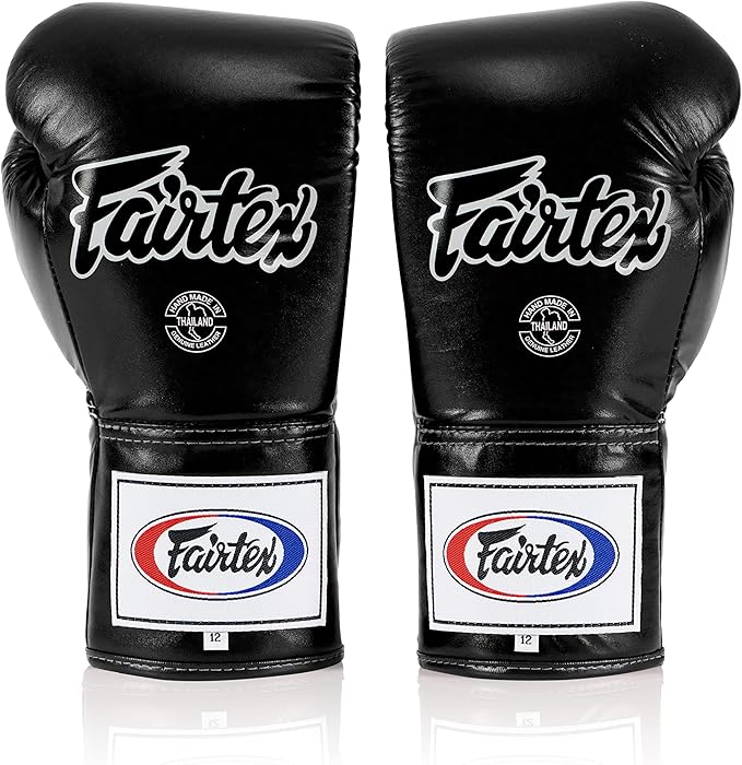Fairtex プロコンペティショングローブ（Lace UP 紐式）ブラック