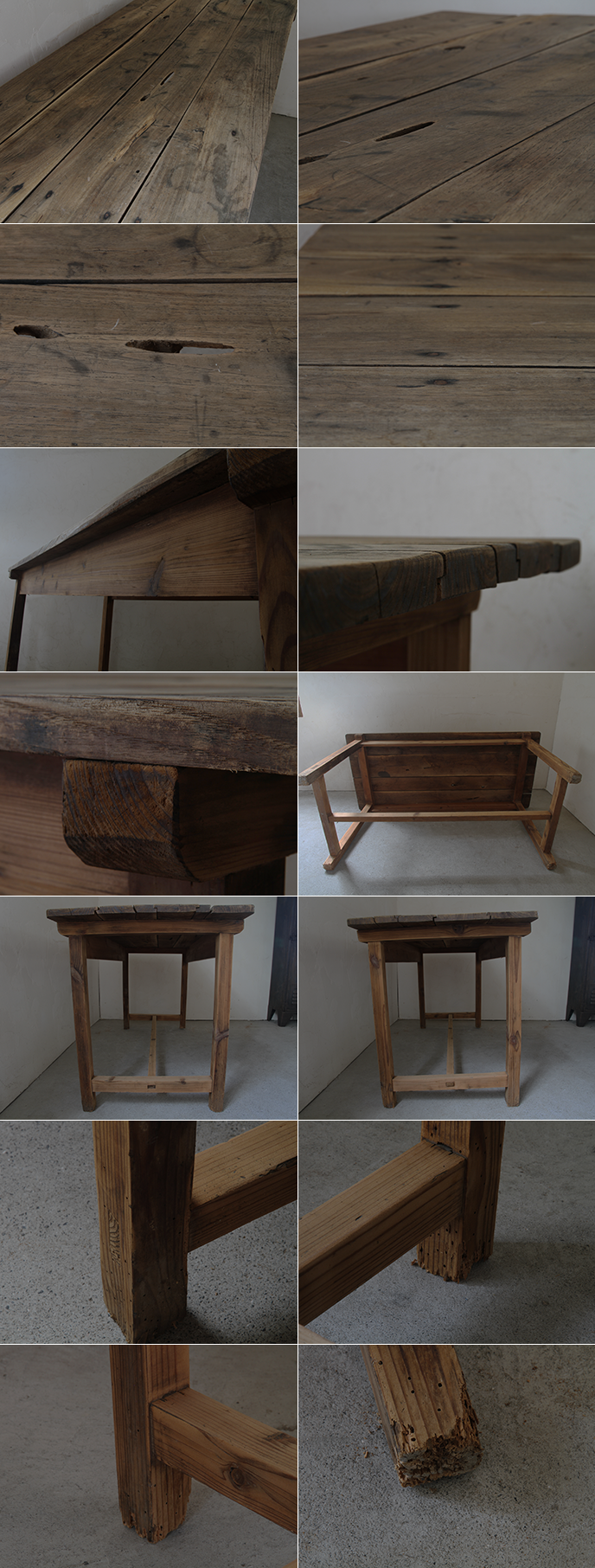 古家具 素朴な木味の作業台 木製テーブル | MANSIKKA antiquesMANSIKKA