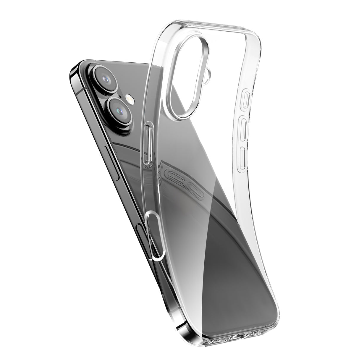 NIMASO iPhone 16/Pro/Pro Max用クリアケース 衝撃吸収 TPU素材 薄型