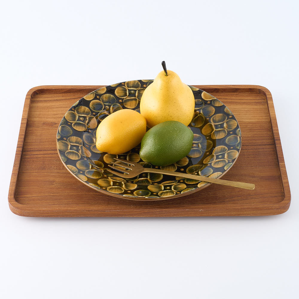 ふくべ窯 飴釉花水木 大皿 ¥16,500 大人の焼き物