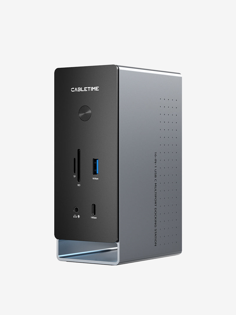 SSDエンクロージャー付きの3つのモニター16-in-1 USBタイプCドッキング