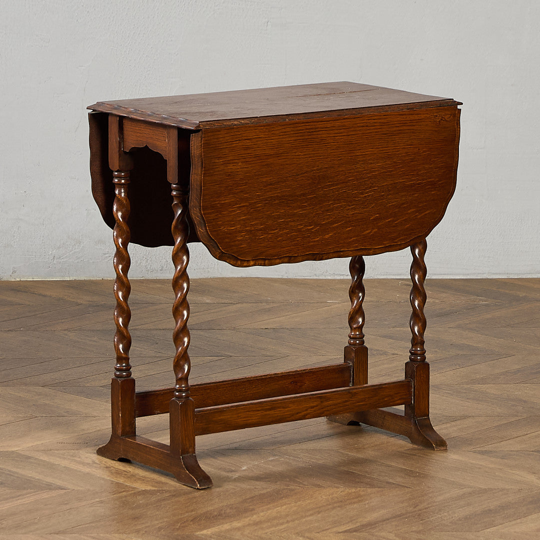 英国 アンティーク 回転拡張式 ドロップリーフ テーブル #97314