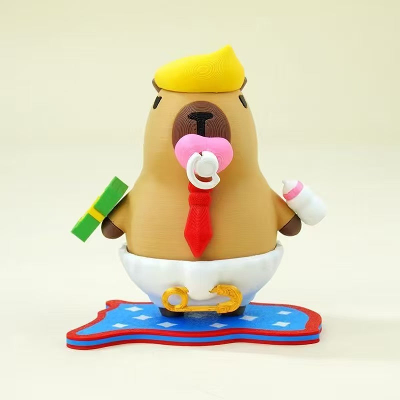 Capybara X Trump Action Figure with Magnet (Outfit Detachable