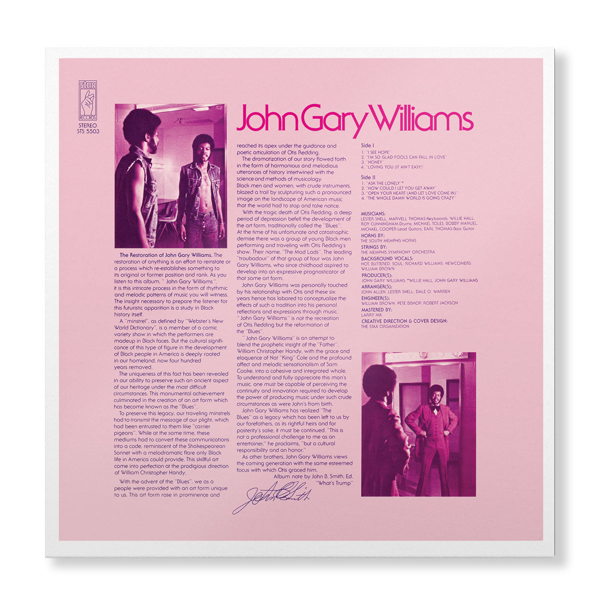 John Gary Williams (180g LP, Made In Memphis Vinyl Series) – Craft