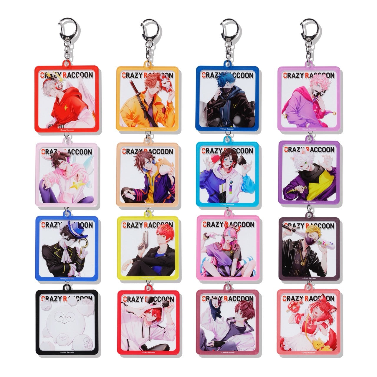 RANDOM FRAME KEYCHAIN – CRAZY RACCOON