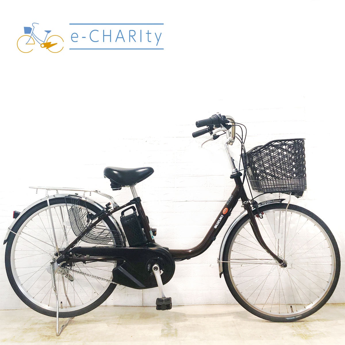 中古電動自転車 SUZUKI LOVE SNA 24 スズキ ラブ SNA 24 ブラウン 24