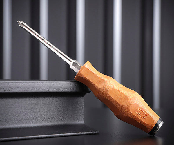 TONE 木柄ドライバー スベランドライバー(貫通) 刃先No.1 軸長75mm