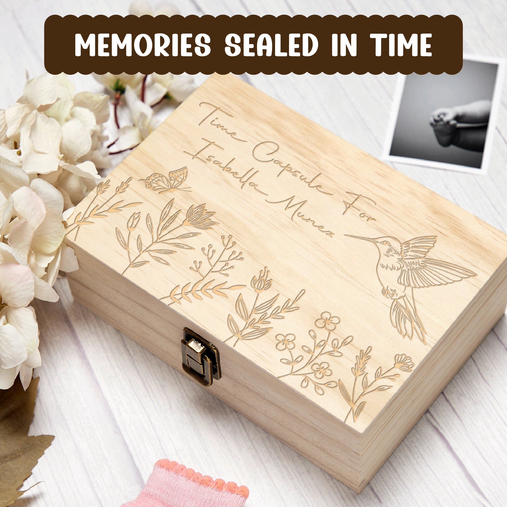 Wood Memory Box for Time Capsule