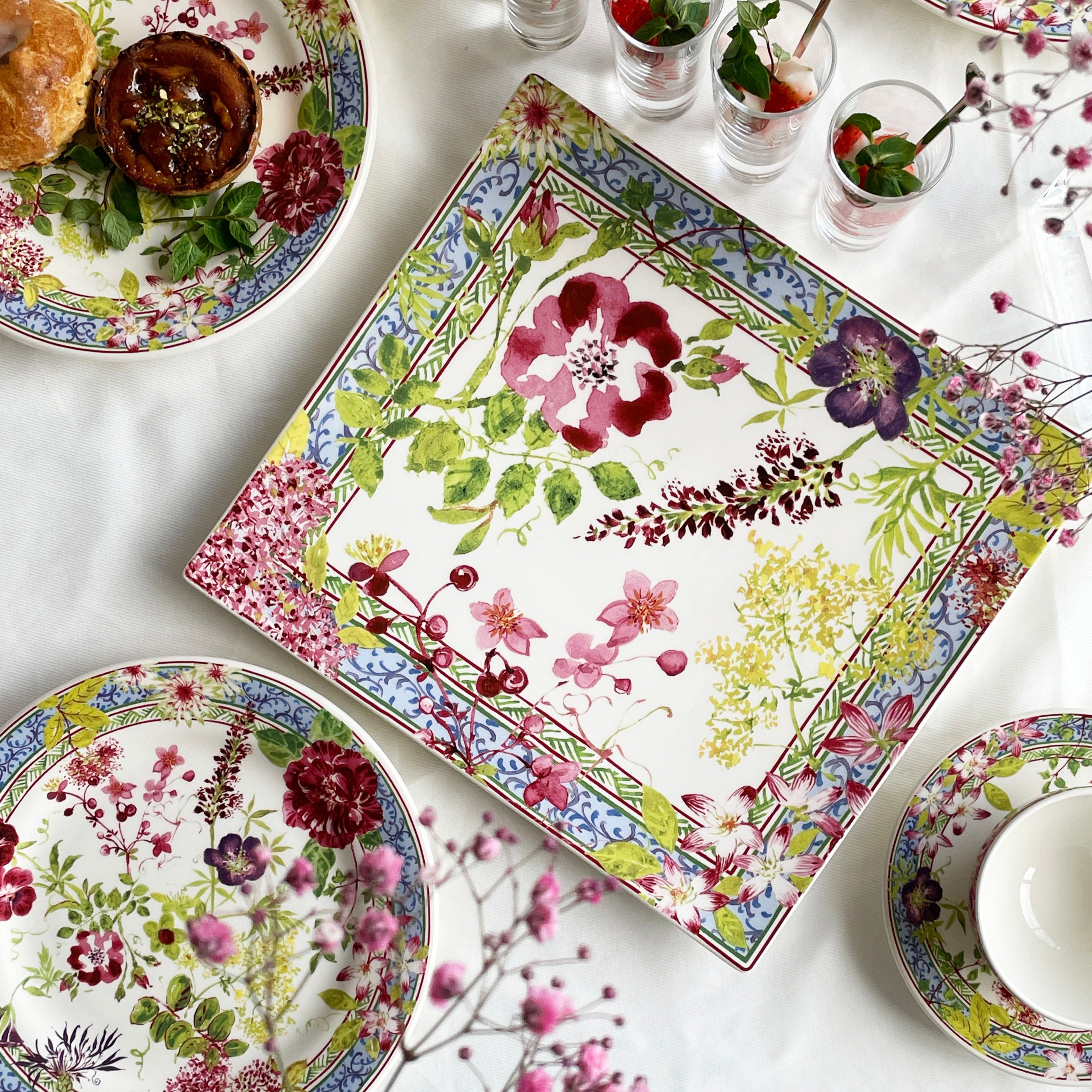 ミルフルール スクエアプレート 【GIEN】｜ジアンの通販ならFarbe