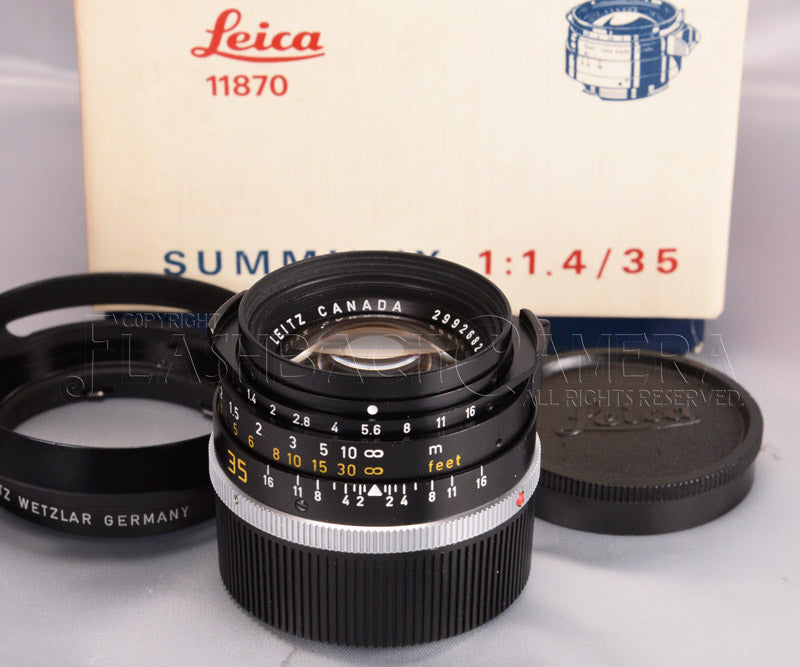 Summilux 35mm f1.4 (M) Black – FLASHBACK CAMERA