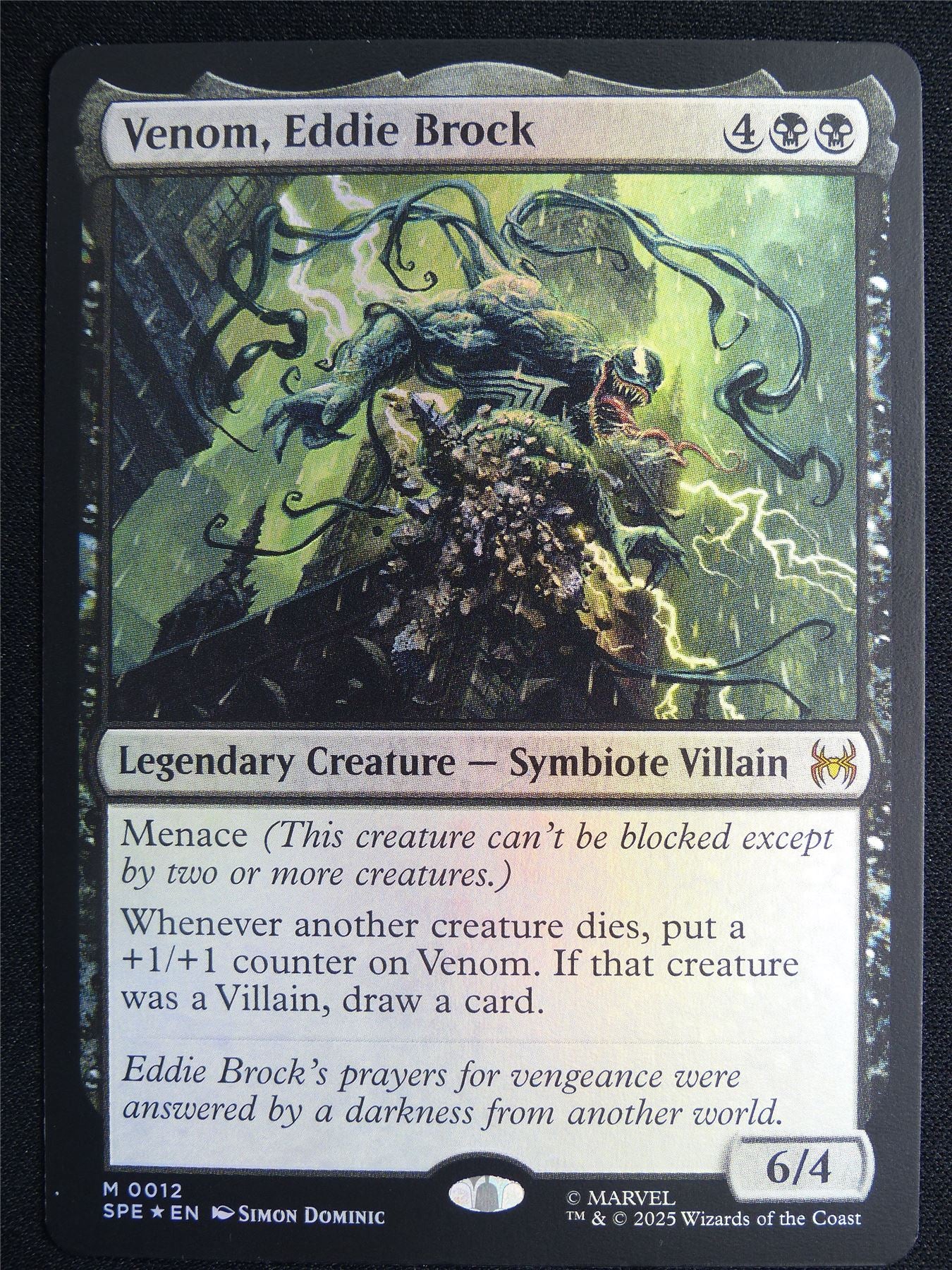 Venom Eddie Brock Foil - SPE - Mtg Card #4IK – Archeron