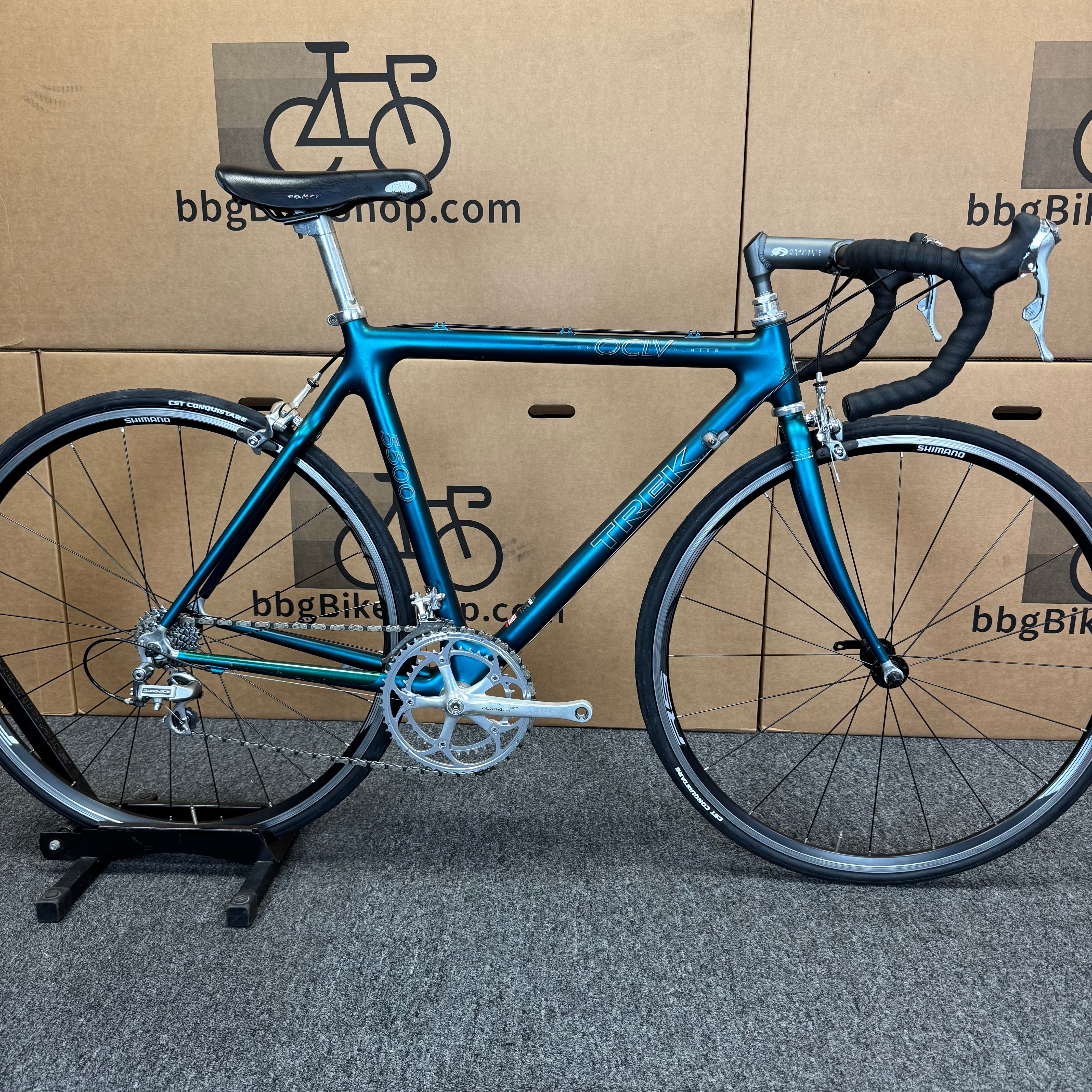 Used Vintage Trek 5500, OCLV Carbon Fiber Road Bike-1998, 54cm