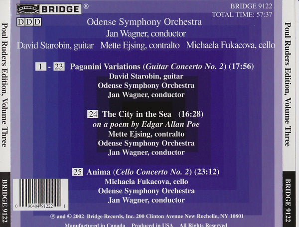 Poul Ruders Edition, Vol. 3 BRIDGE 9122 – Bridge Records