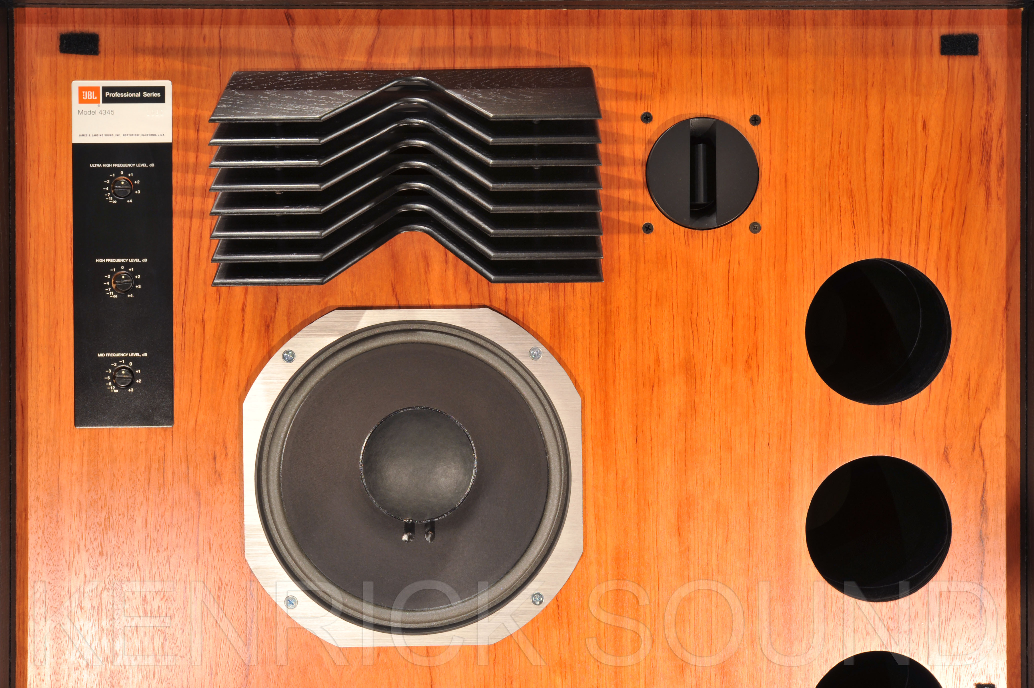 JBL 4345 新品レストア ブラックアッシュ×ブビンガー送料無料