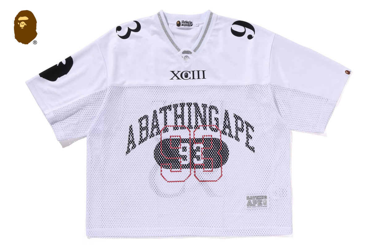 LINE CAMO MULTI LOGO RELAXED FIT FOOTBALL JERSEY | bape.com