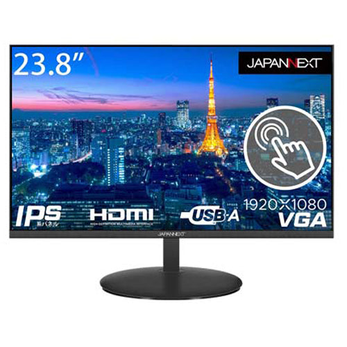 JAPANNEXT 23.8型IPSフルHDパネル搭載 タッチパネル対応モニター JN