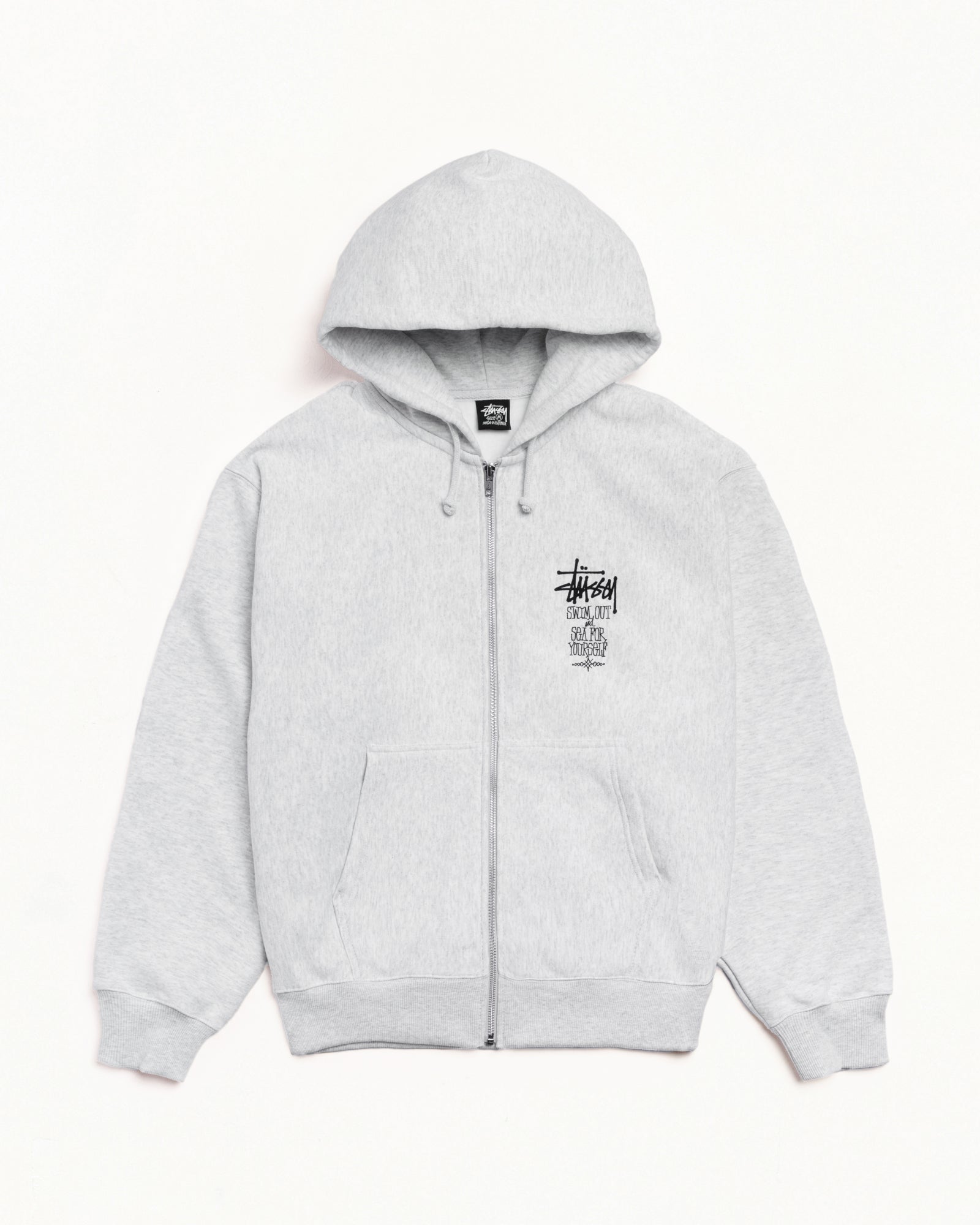 スノーボード GAFH Piping Hood Zip Up WG White Grey GAFH Piping