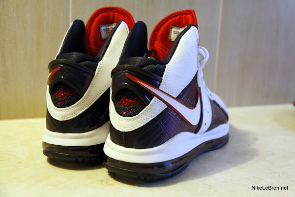 Nike Air Max LeBron VIII (8) USAB White/Navy/Red Actual Photos