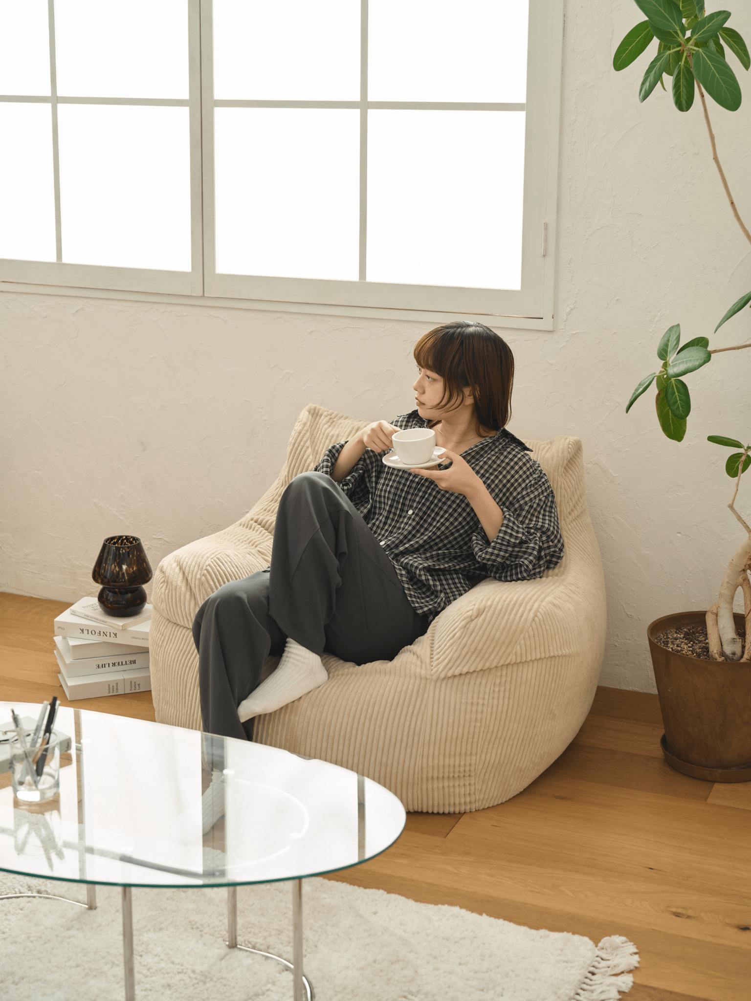 LOOSY 1人掛けビーズソファ コーデュロイ – Little Rooms