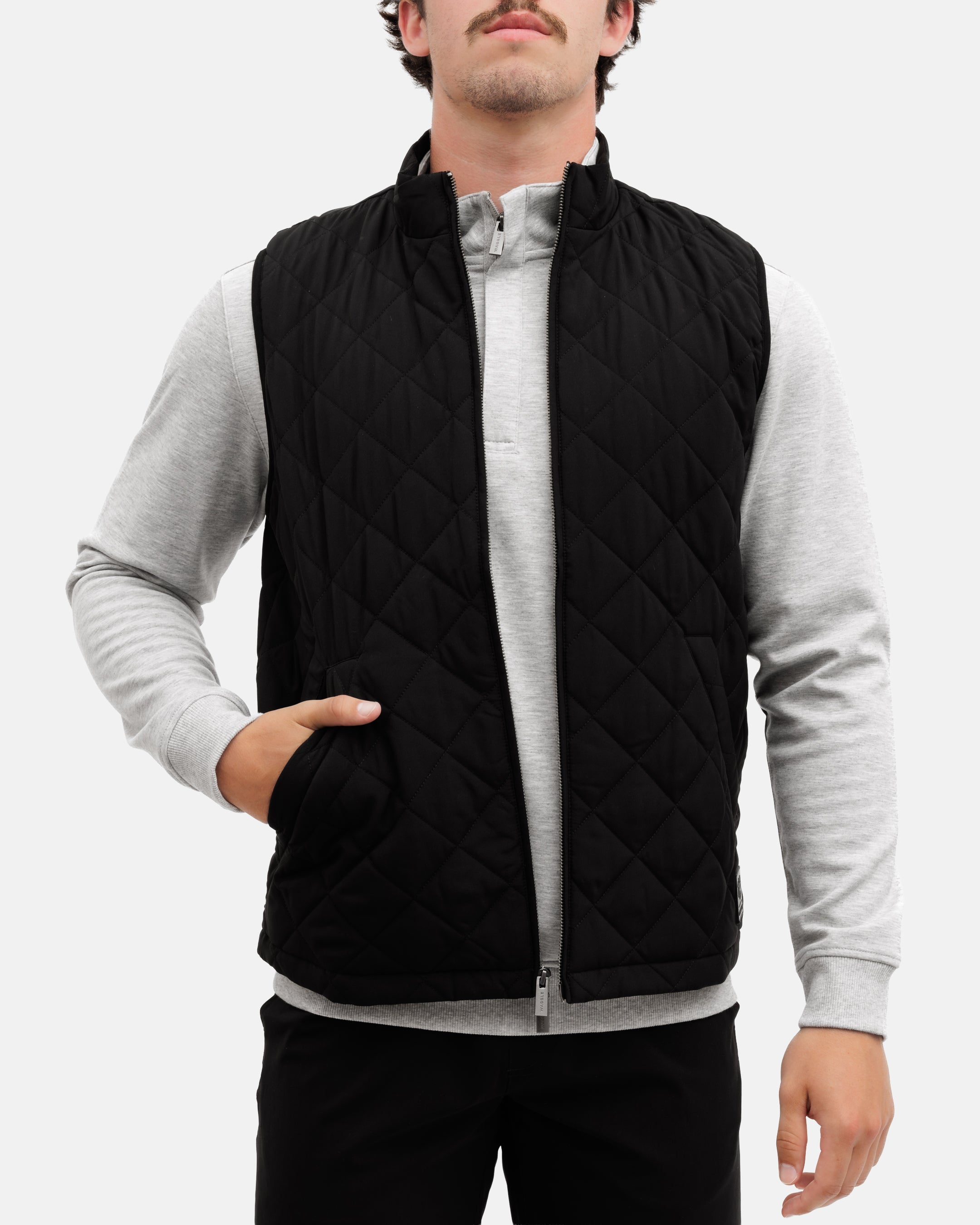 Crosscut Men's Quilted Vest | Waggle Golf Vest | Lightweight Vest