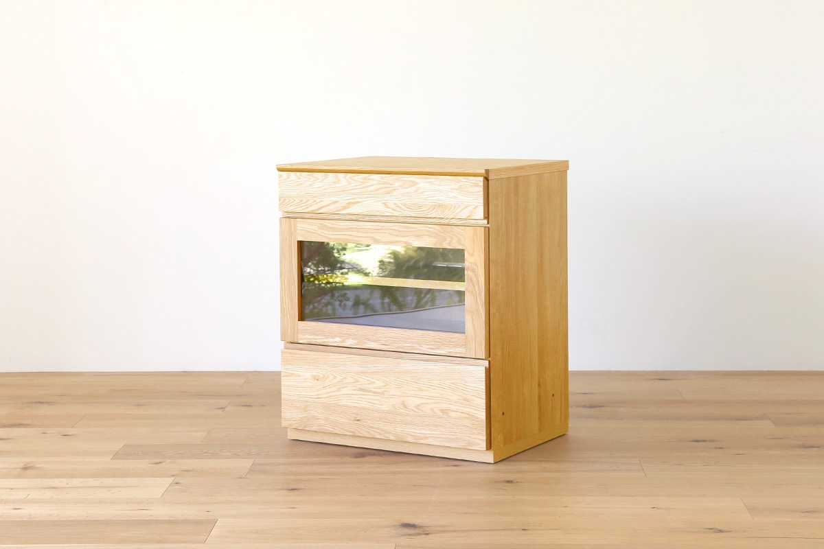 ASTER DESK SET7 180天板 + 60デスク ＋ 60ガラス扉 + 60チェスト