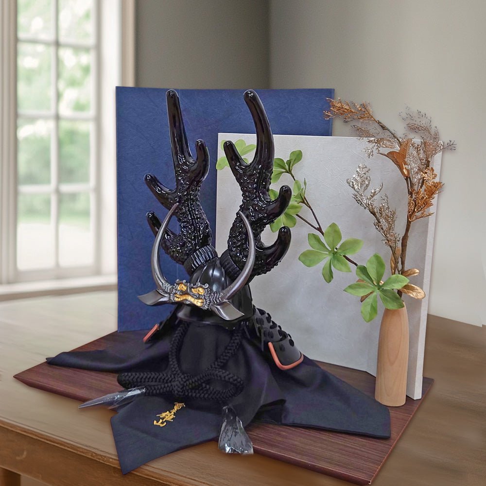 横幅45cm｜鈴甲子雄山作 1/3 本多忠勝 兜 ｜五月人形｜大鹿角の脇立