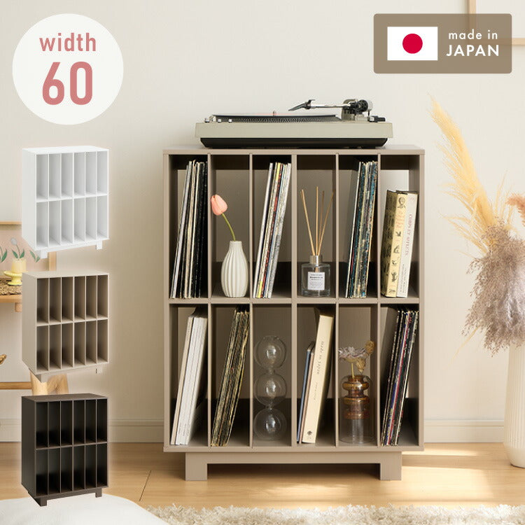 日本製 本段 全て稼働棚のレコードラック ディスプレイラック 大容量