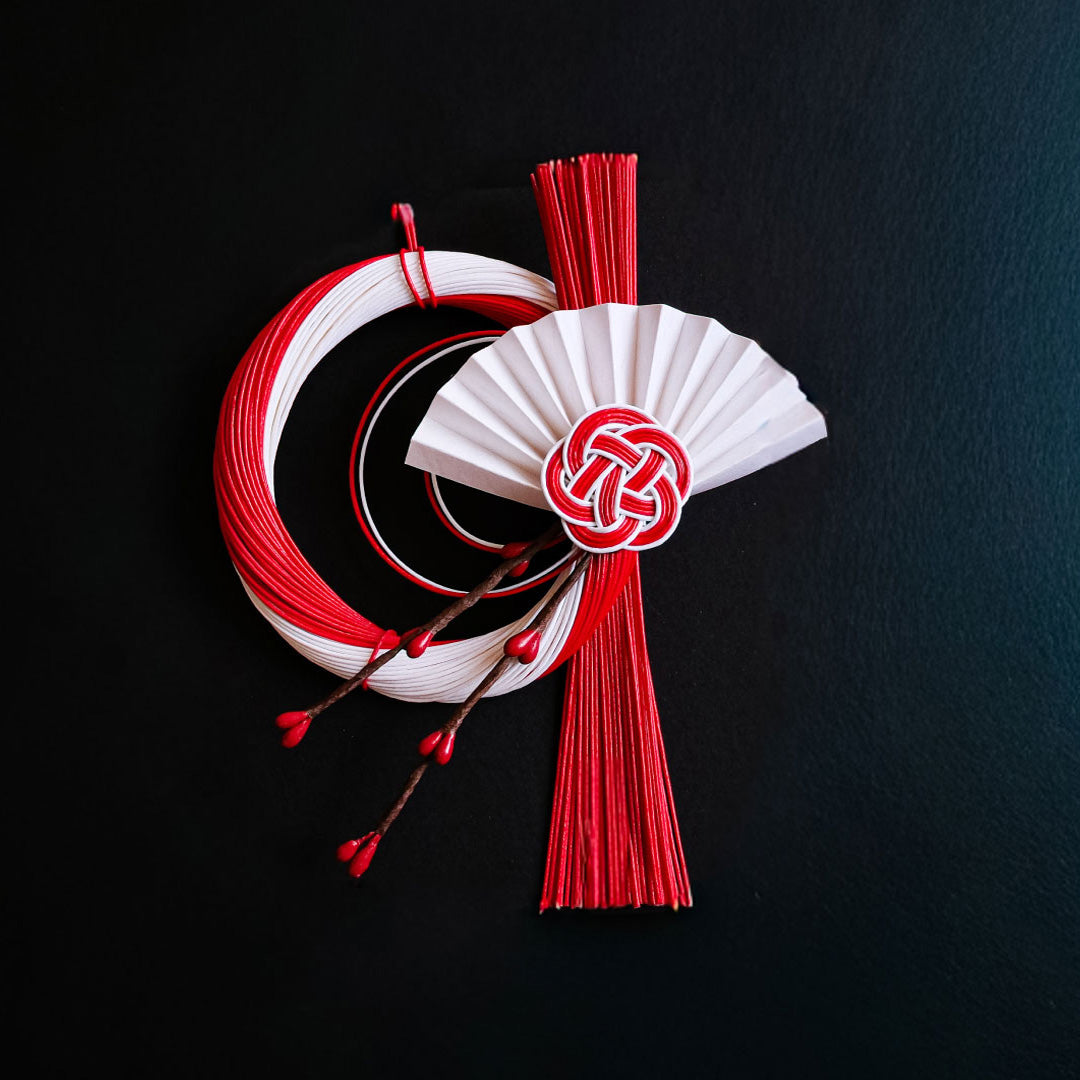 水引飾り つぼみ扇 正月飾り しめ縄 – 晴れと暮らす