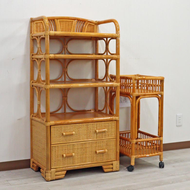 軽量ラタン キャビネット 飾棚 ラック 手作り 軽い ナチュラル – 輸入