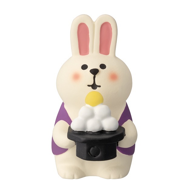 concombre（コンコンブル）うさぎ一家のお月見会 こどもうさぎ 月見団子