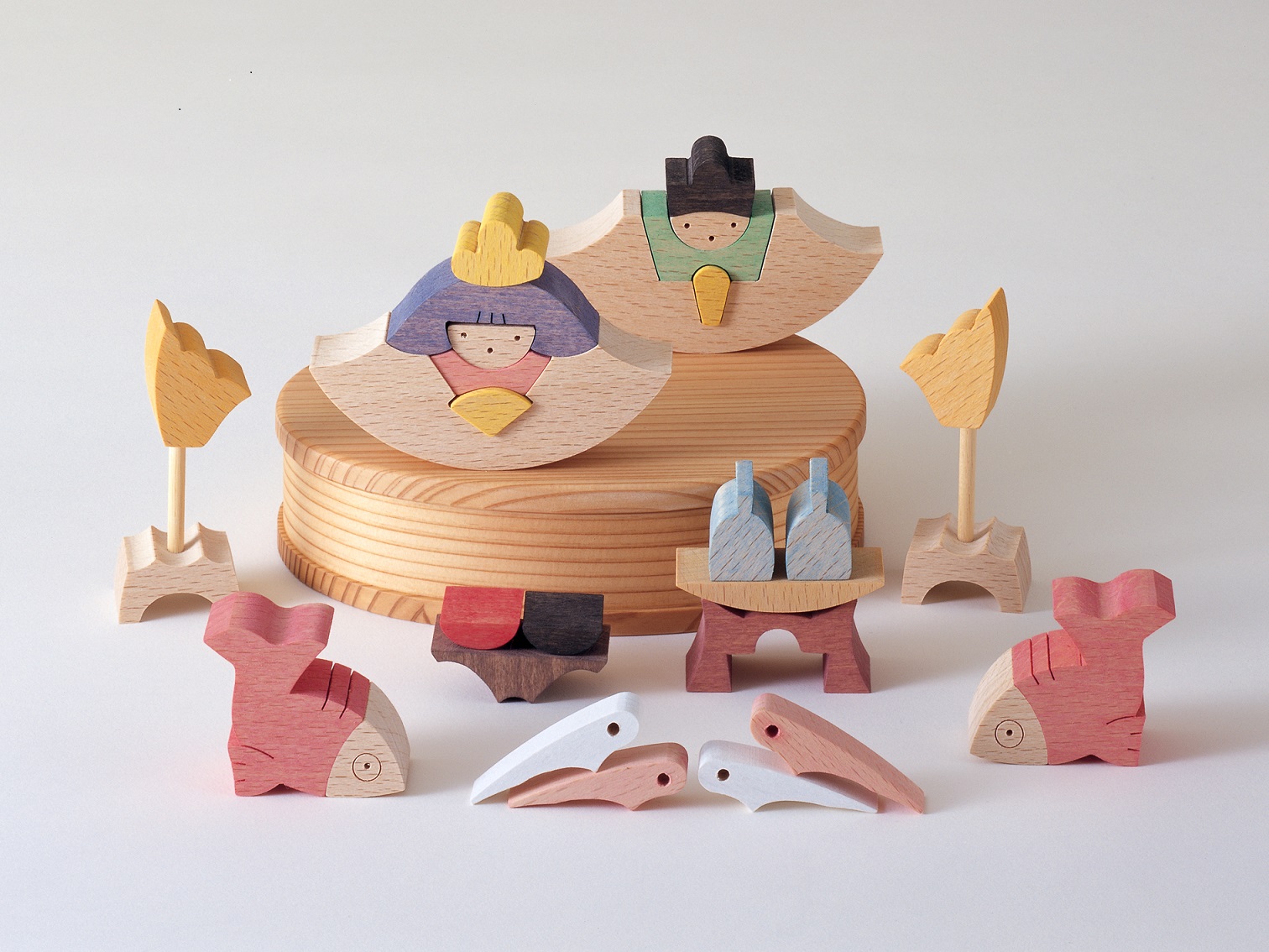 小黒三郎 組み木 ひな人形 鯛雛 木のおもちゃ専門店 こどもの木