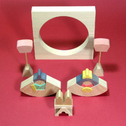 小黒三郎 組み木のひな人形 円びな 木のおもちゃ専門店 こどもの木