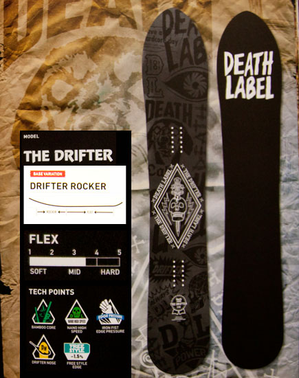 デスレーベル（DEATH LABEL）【THE DRIFTER】12-13 スノーボード 2013