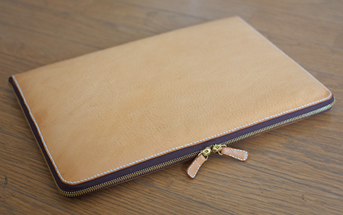 ヌメ革のノートPCケースを作った。 | blog di moriy