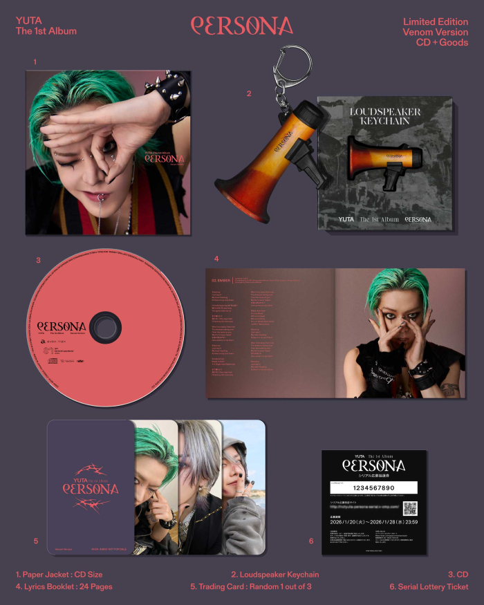 初回生産限定盤_Venom Version】PERSONA(CD+グッズ)｜YUTA｜mu-moショップ