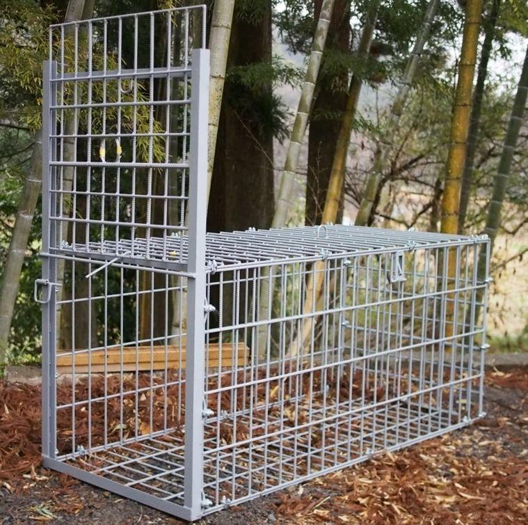 ファーレ旭式 イノシシ・シカ用箱罠ミディアムサイズ【片扉】奥深