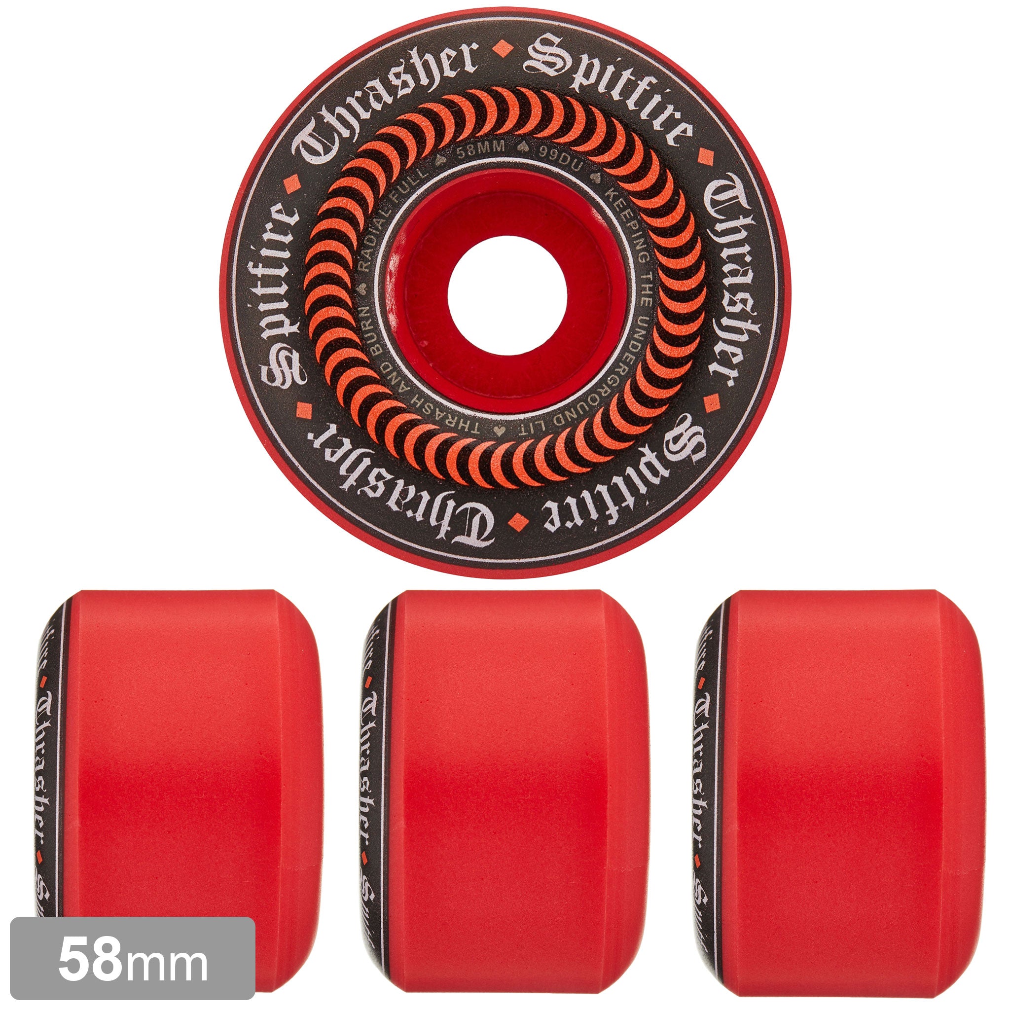 SPITFIRE x THRASHER F4 OATH RADIAL FULL 99A 58mm 【 スピット