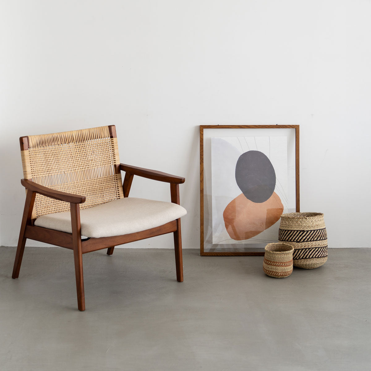 スケイブ ラウンジチェア ラタン 手編み｜家具・インテリア通販の関