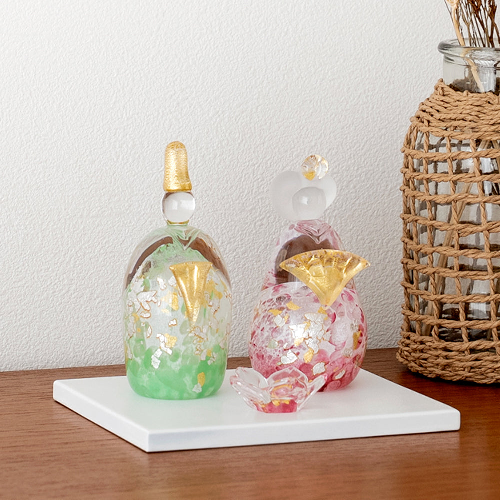 雛人形 ichi glass 桜雛 ガラスの雛人形｜出産祝い・ベビー用品通販の