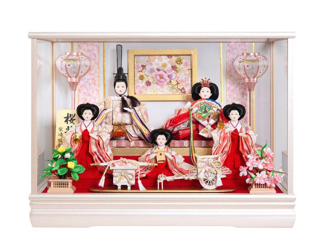 桜華雛」五人ケース飾り – 人形の柴崎オンラインストア