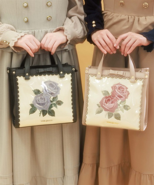 ローズ刺繍スクエアバッグ | axes femme | axes femme online shop