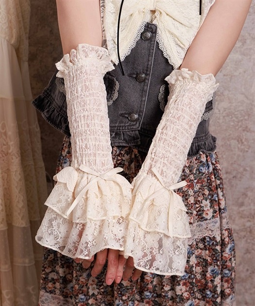 フリル×レースアームカバー | axes femme online shop