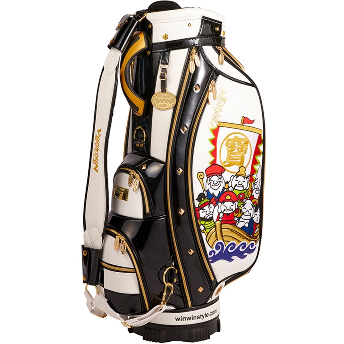 の*り様 WINWIN S TYLE キャディーバッグ 獅子GOLD Ver.( WINWIN S