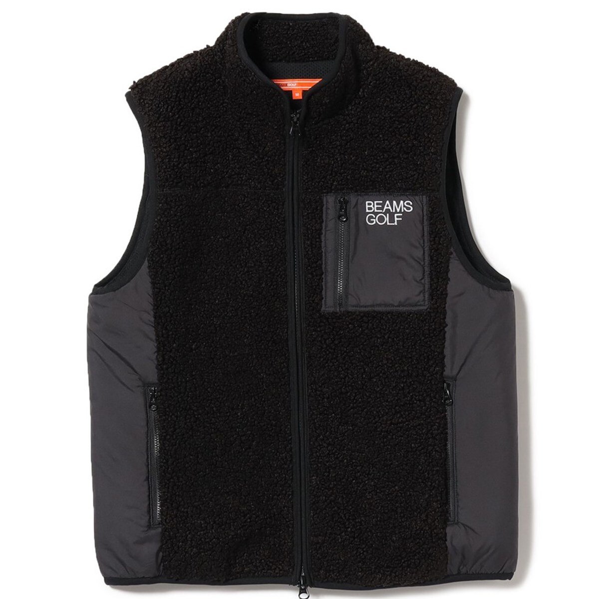 ORANGE LABEL 切り替え フェイクファー ボアベスト レディス(ベスト