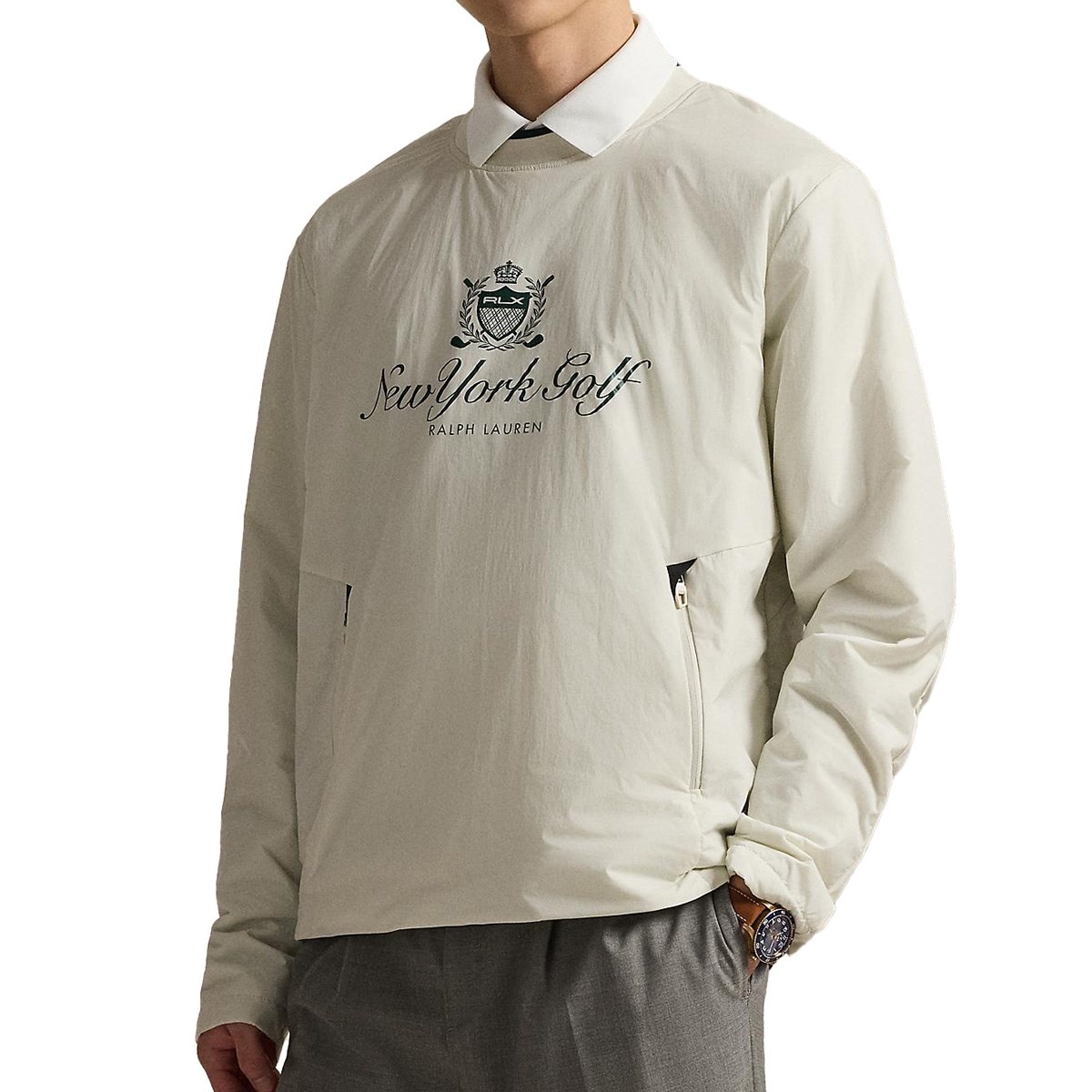 RLX ストレッチ ハイブリッド グラフィック プルオーバー(中間着