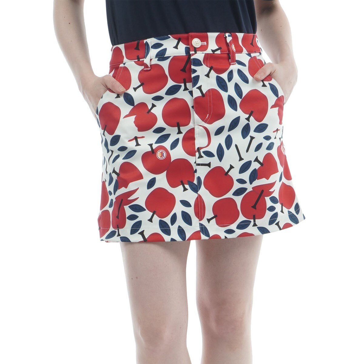 りんご総柄 ストレッチ チノスカート レディス(スカート)|PEARLY GATES