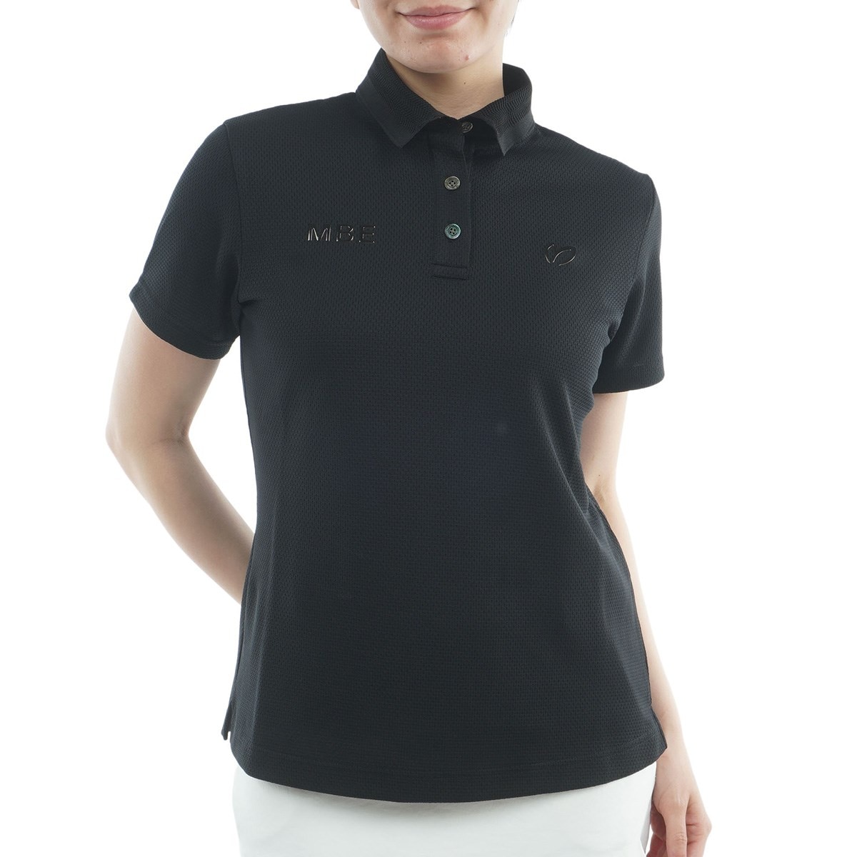 格子ジャカード 半袖ポロシャツ レディス(半袖シャツ・ポロシャツ