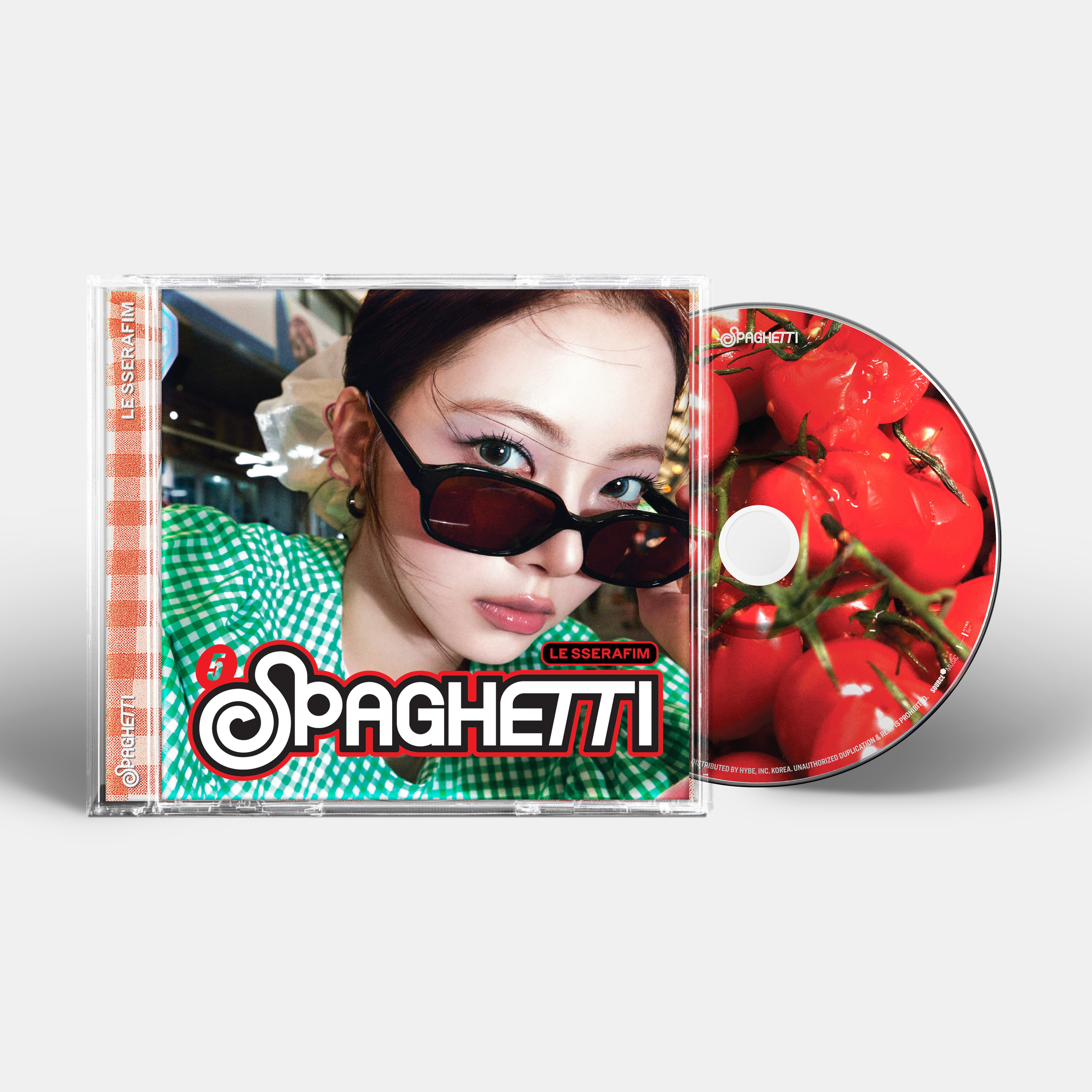1st Single Album 'SPAGHETTI' Single CD (Tomato ver.) - LE SSERAFIM