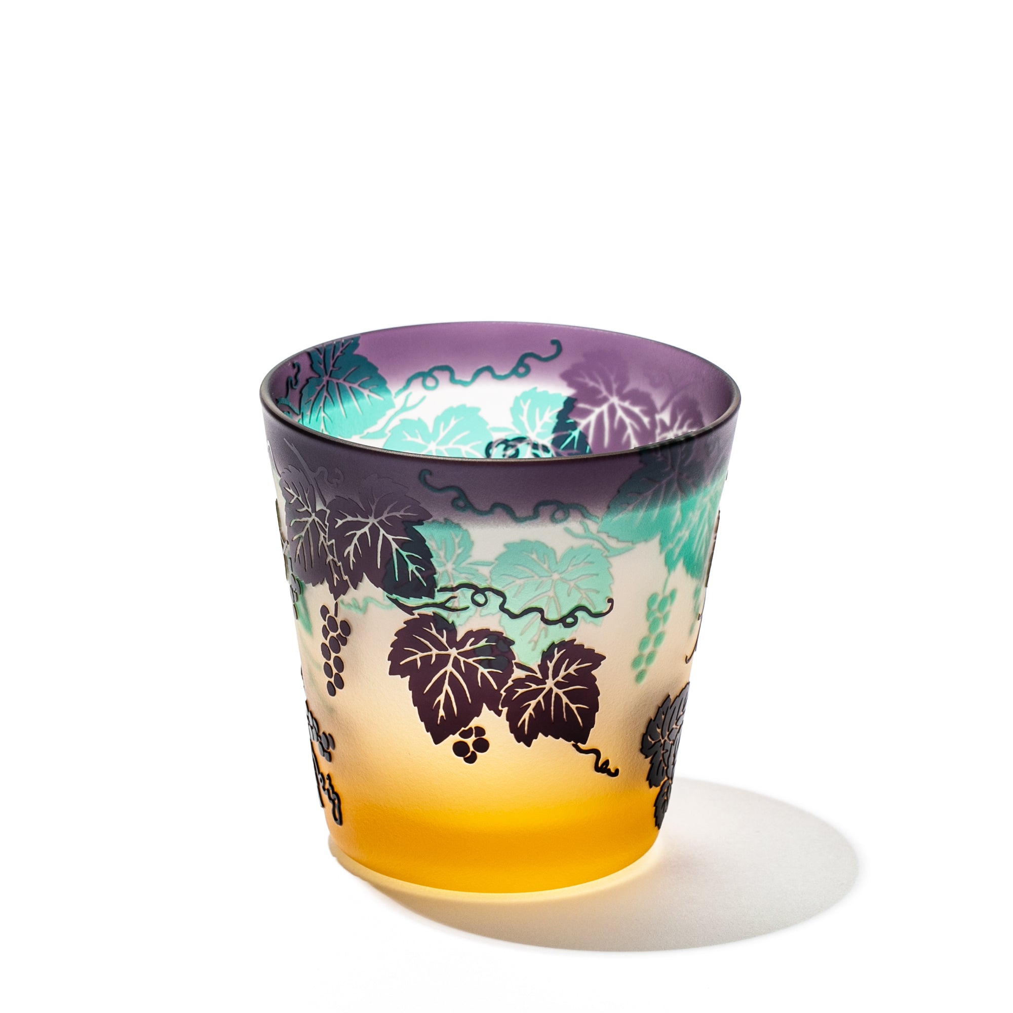 彫刻 幻夢柄子 ぶどう紋 天開オールドグラス ｜江戸切子グラスなら