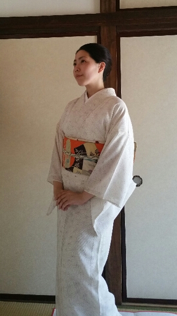 人参色のアンティーク帯 | 谷中 着物てらこや